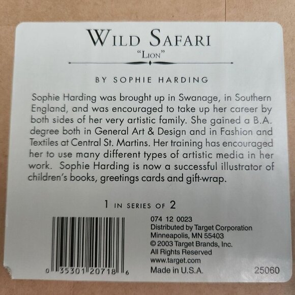 Sophie Harding Giraffe Lion Two Matted Framed Art Reprints‎ Kids Room Decor READ - Picture 7 of 12